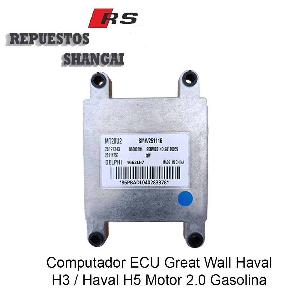 Computador ECU Great Wall Haval H5 2.0 Gasolina Delphi MT20U2